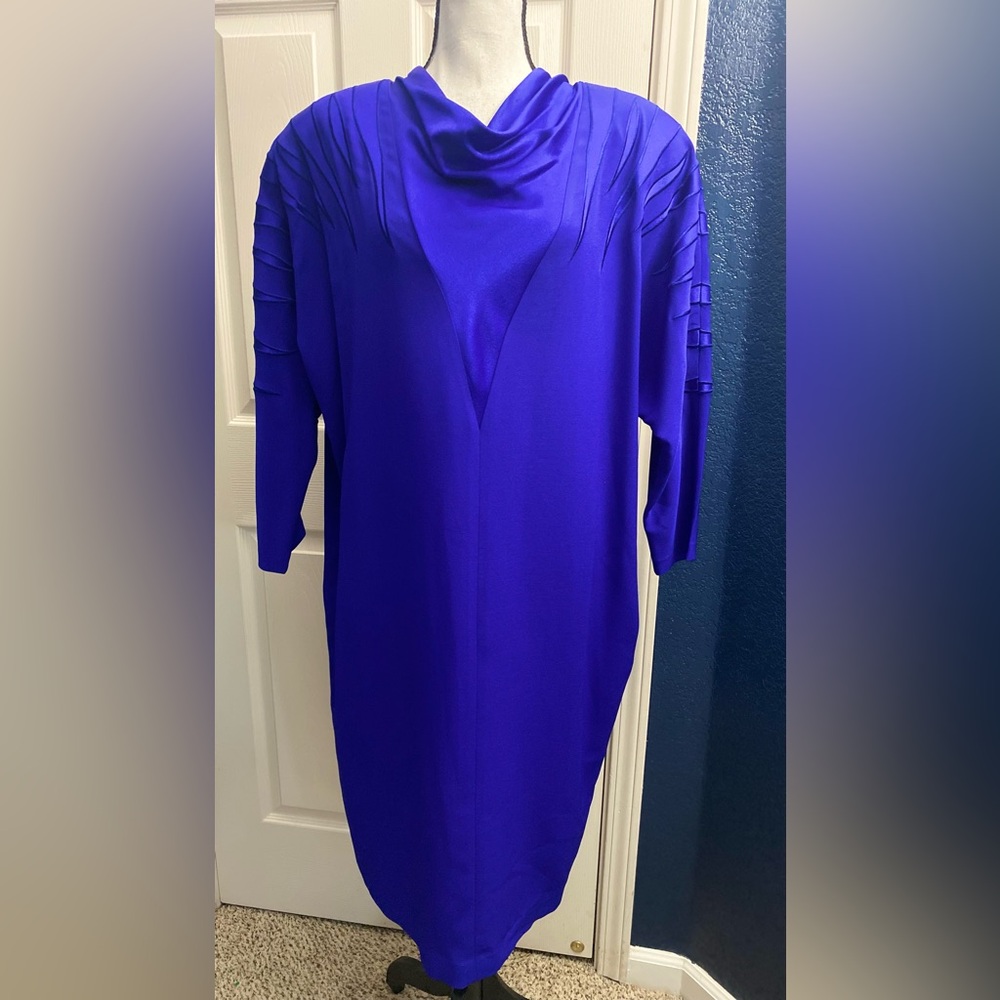 Chic Long Sleeve Royal Blue Dress
